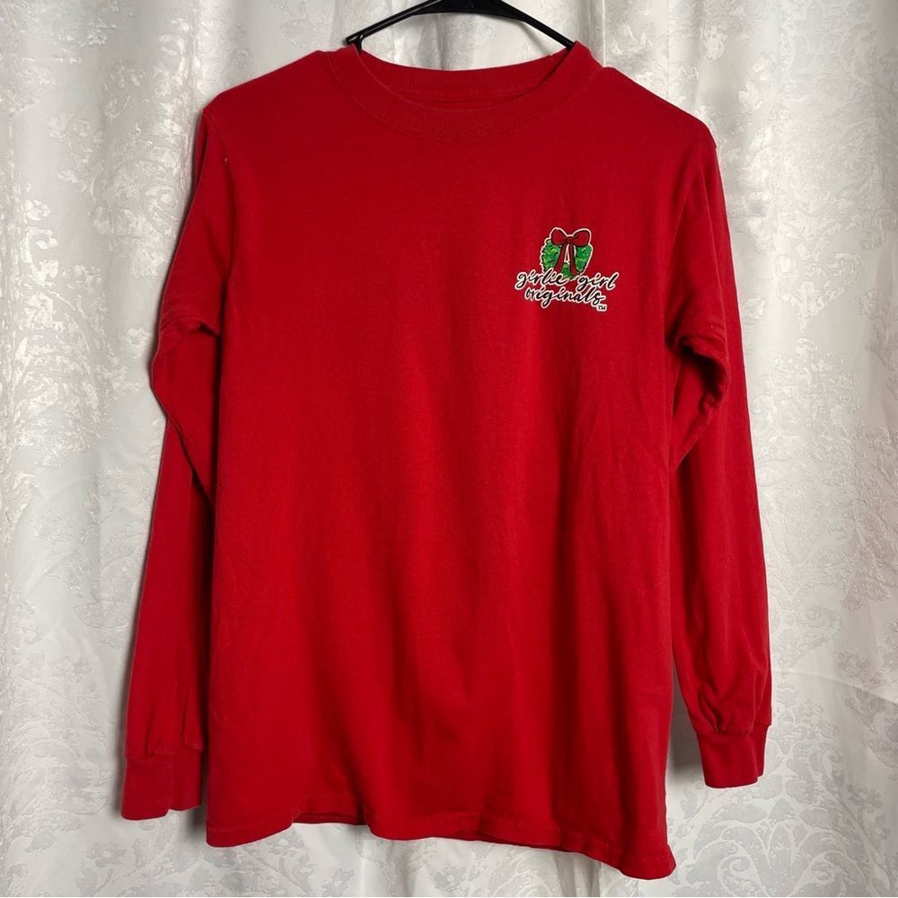 ⭐️Girlie‎ Girl Originals Born in A Barn Red Long Sleeve T-Shirt
